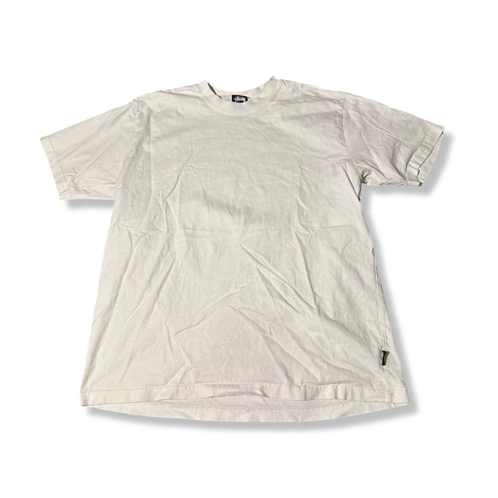 Stussy T-Shirt Mens Large White Excellent Short Sleeve Crew Neck Streetwear
